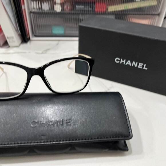 Chanel Prescription Glasses Square Low Bridge Authentic - Picture 1 of 9